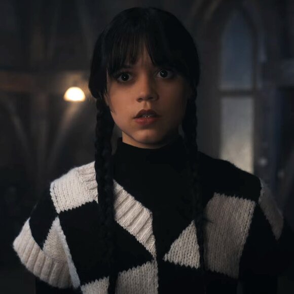 Zara Check Knit Sweater Vest ASO Wednesday Addams - Picture 12 of 14